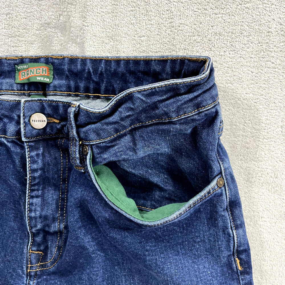 Tecovas Jeans Men's 32x30 Dark Blue Straight Leg Five Pocket Ranchwear - Picture 4 of 11